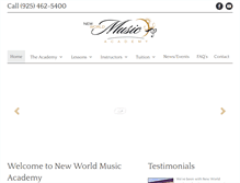 Tablet Screenshot of newworldmusicacademy.com